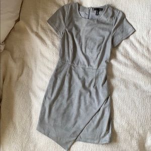 Aqua Short Sleeve Gray Suede Dress Size XS